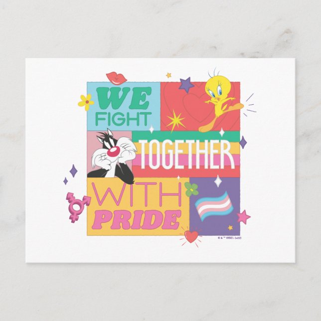 SYLVESTER™ & TWEETY™| We Fight Together With Pride Postcard (Front)