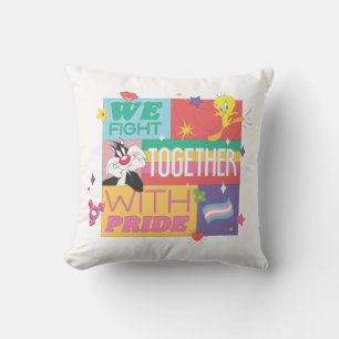 SYLVESTER™ & TWEETY™ We Fight Together With Pride Throw Pillow