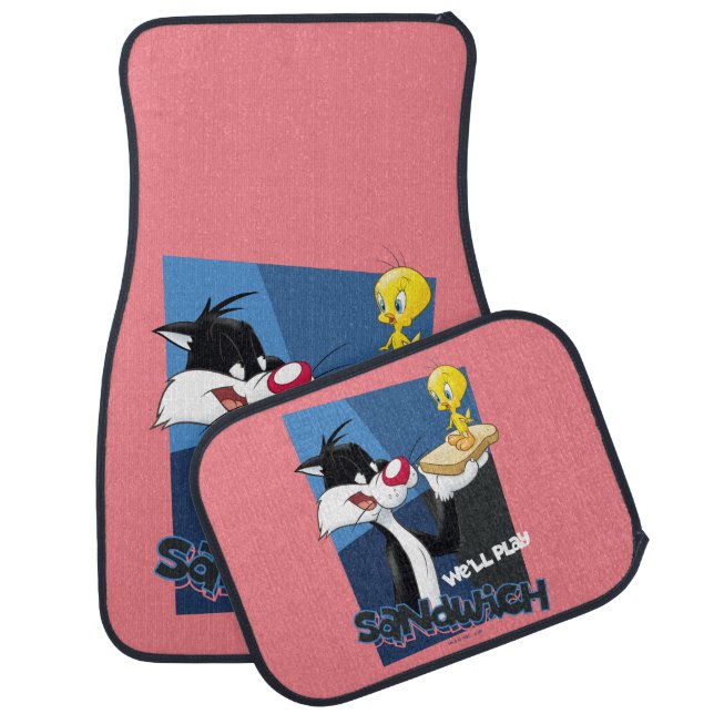SYLVESTER™ & TWEETY™ "We'll Play Sandwich" Car Floor Mat (Set)