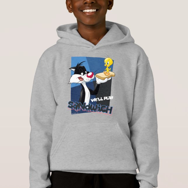 SYLVESTER™ & TWEETY™ "We'll Play Sandwich" Hoodie (Front)