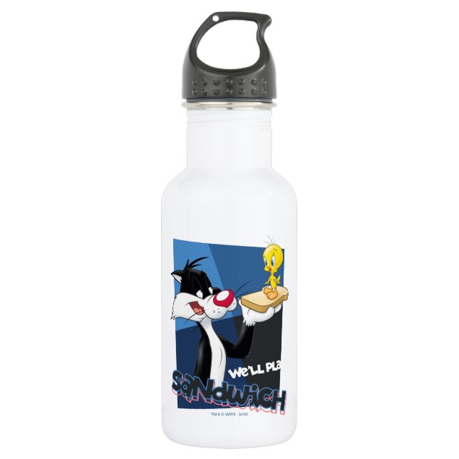 SYLVESTER™ & TWEETY™ "We'll Play Sandwich" Stainless Steel Water Bottle (Front)