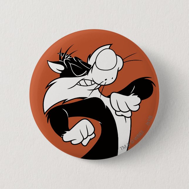 SYLVESTER™ Walking Pinback Button (Front)