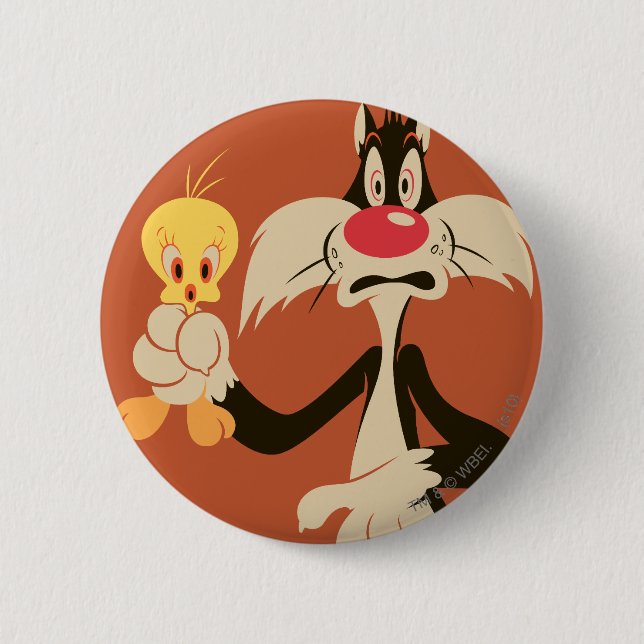 SYLVESTER™ with TWEETY™ Pinback Button (Front)