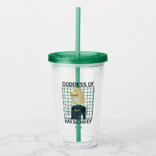 Sylvie Goddess of Mischief Illustration Acrylic Tumbler