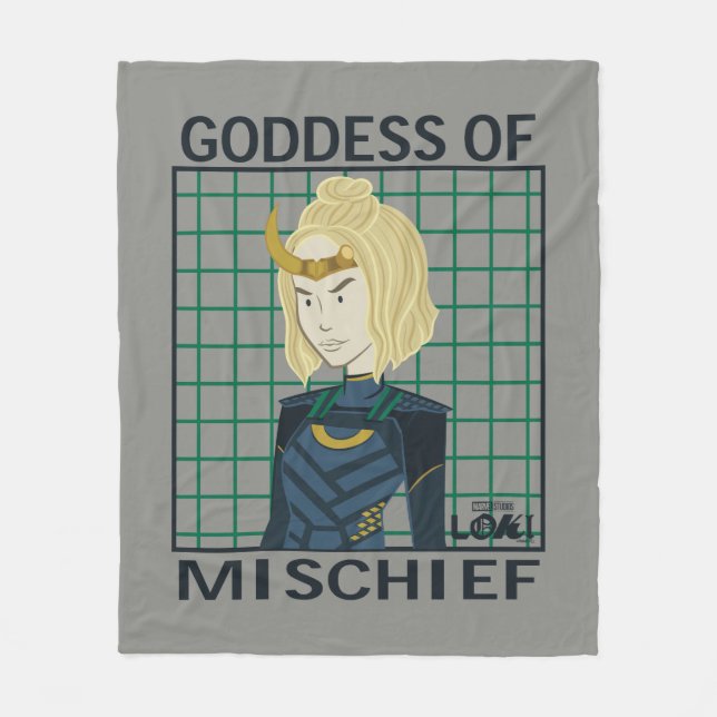 Sylvie Goddess of Mischief Illustration Fleece Blanket (Front)