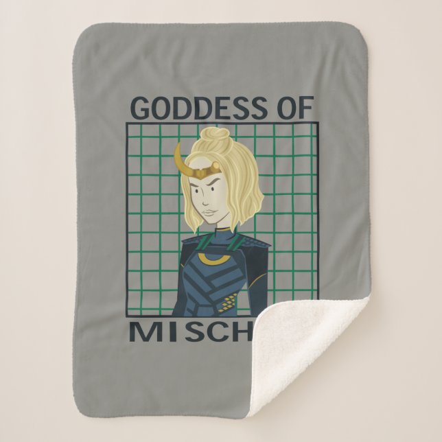 Sylvie Goddess of Mischief Illustration Sherpa Blanket (Front)