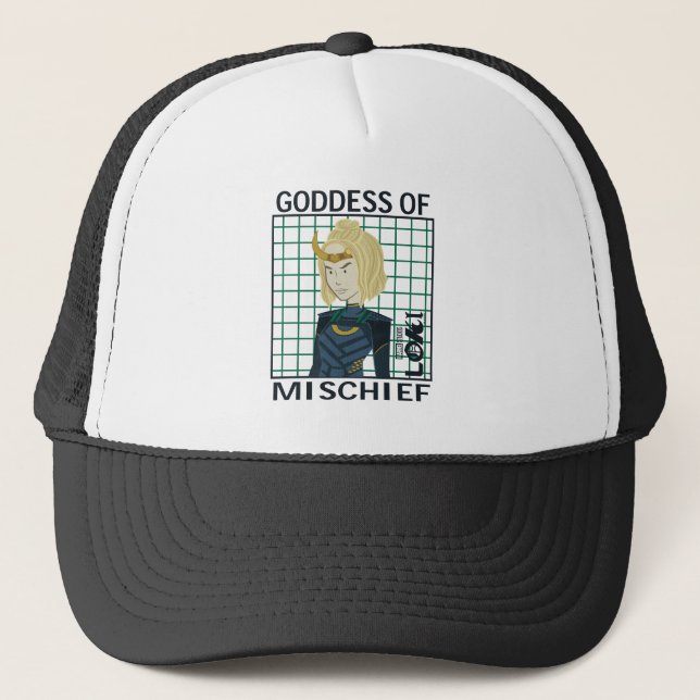 Sylvie Goddess of Mischief Illustration Trucker Hat (Front)