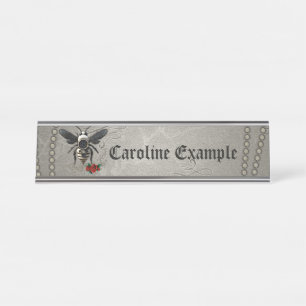 Symbiosis of nature and technology desk name plate