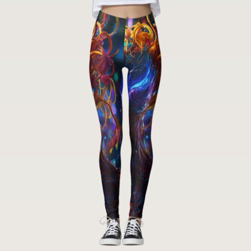 Symbiote Splendor Colorful LeggingsPrint Leggings