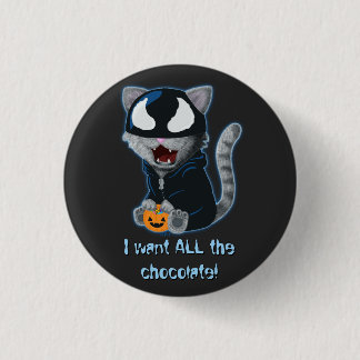 Symbioticat Alien Cat Halloween Costume Button