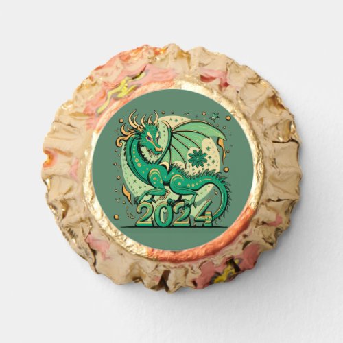Symbol 2024 New Year Green Wood Dragon  Reeses Peanut Butter Cups