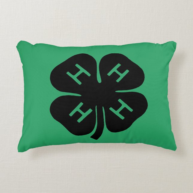 Symbol: 4-H Club Accent Pillow (Front)