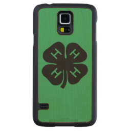 Symbol: 4-H Club Carved Maple Galaxy S5 Slim Case