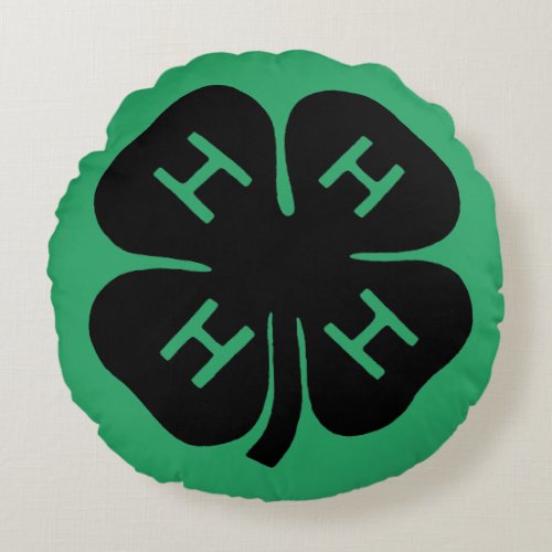 Symbol 4_H Club Round Pillow