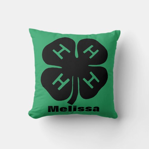 Symbol 4_H Club Throw Pillow