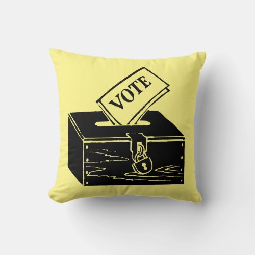 Symbol Ballot Box Throw Pillow