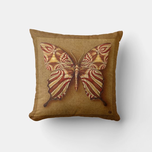 SYMBOL-BUTTERFLY THROW PILLOW (Front)