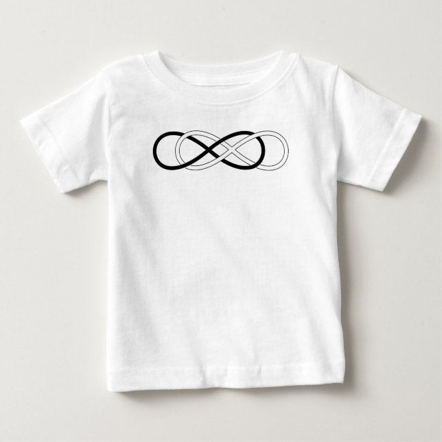 Symbol double Infinity - Black & White Baby T-Shirt (Front)
