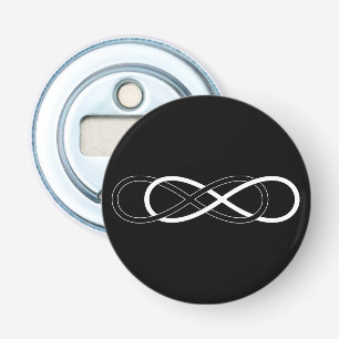 Symbol double Infinity - Black & White Bottle Opener
