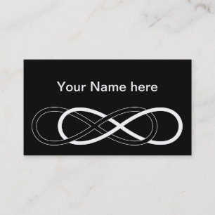Symbol double Infinity - Black & White Business Card