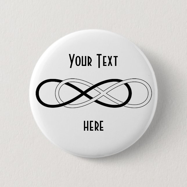Symbol double Infinity - Black & White Button (Front)