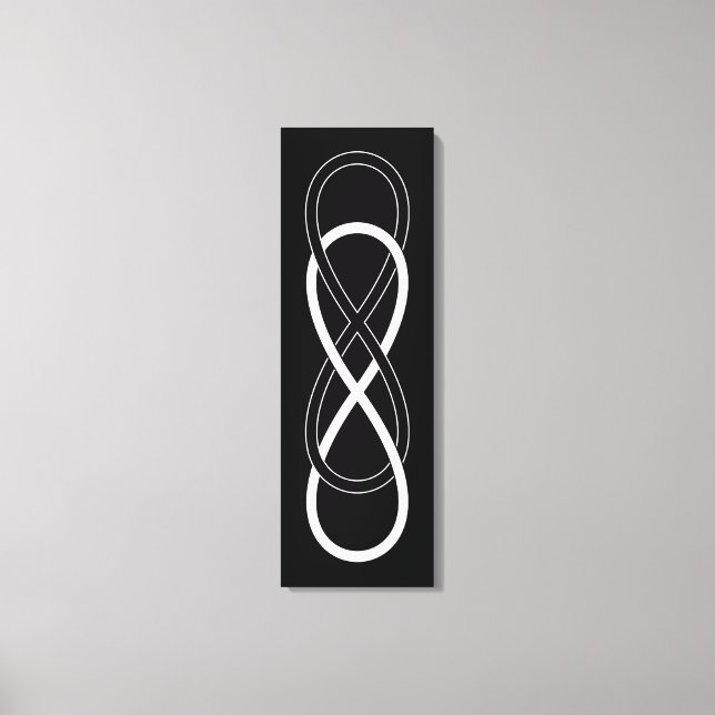 Symbol double Infinity - Black & White Canvas Print (Front)