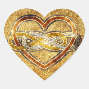 Symbol double Infinity Heart BiColor Heart Sticker