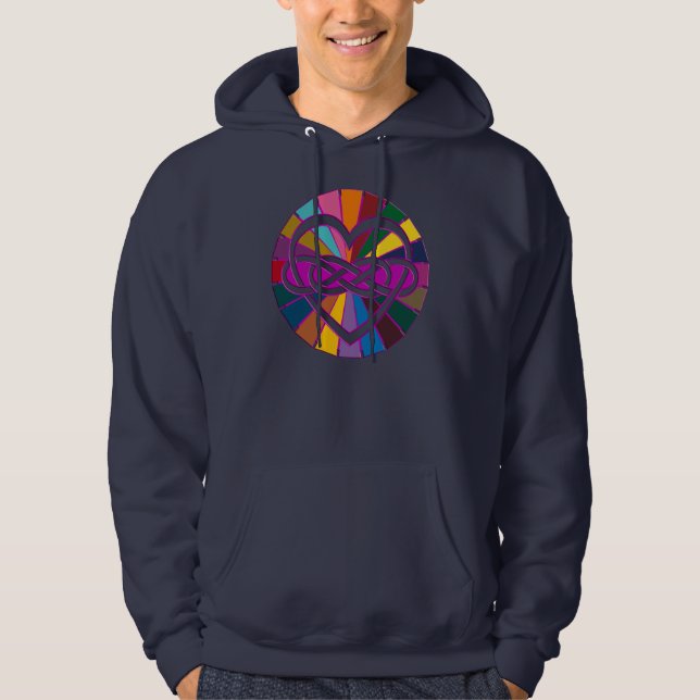 Symbol double Infinity Heart colorful shine Hoodie (Front)