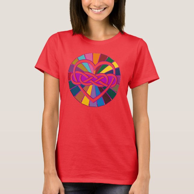 Symbol double Infinity Heart colorful shine T-Shirt (Front)