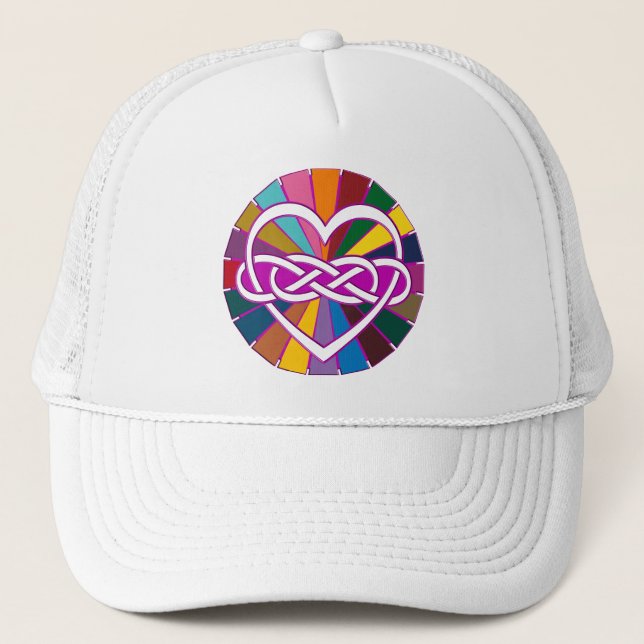 Symbol double Infinity Heart colorful shine Trucker Hat (Front)