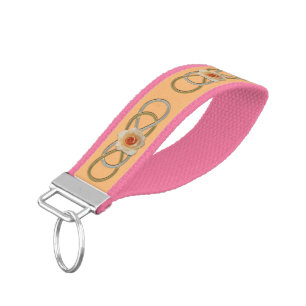 Symbol Double Infinity - Rose gold silver Wrist Keychain