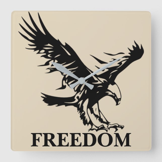Symbol Eagle Freedom. Personalized Wall Clock (Front)