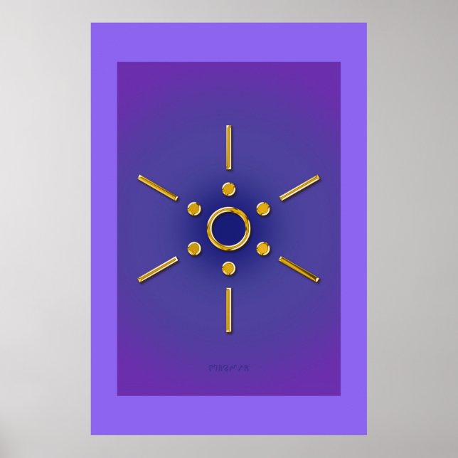 Symbol Elomin / gold blue violet Poster (Front)