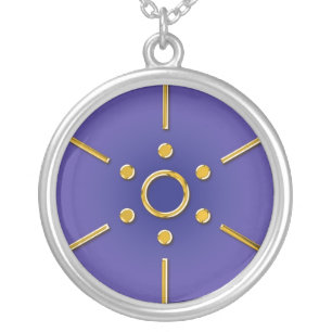 Symbol Elomin / gold blue violet Silver Plated Necklace