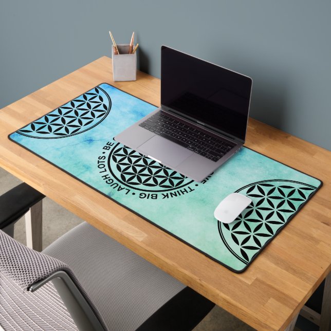 Symbol Flower Of Life - Rules Of Life 1 Desk Mat (Office 2)