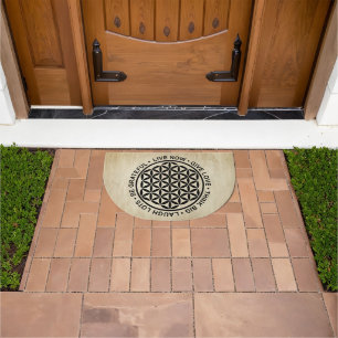 Symbol Flower Of Life - Rules Of Life 1 Doormat