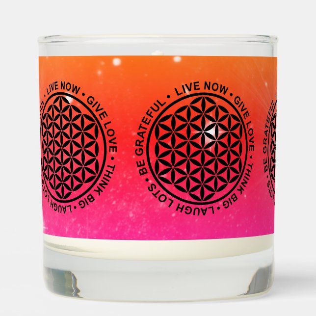 Symbol Flower Of Life - Rules Of Life 1 Scented Candle (Front)