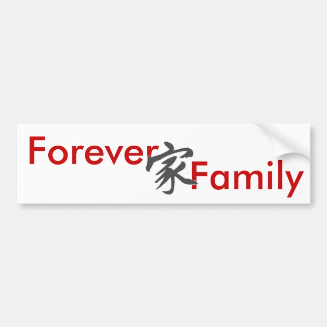 symbol, Forever, Family Bumper Sticker (Front)