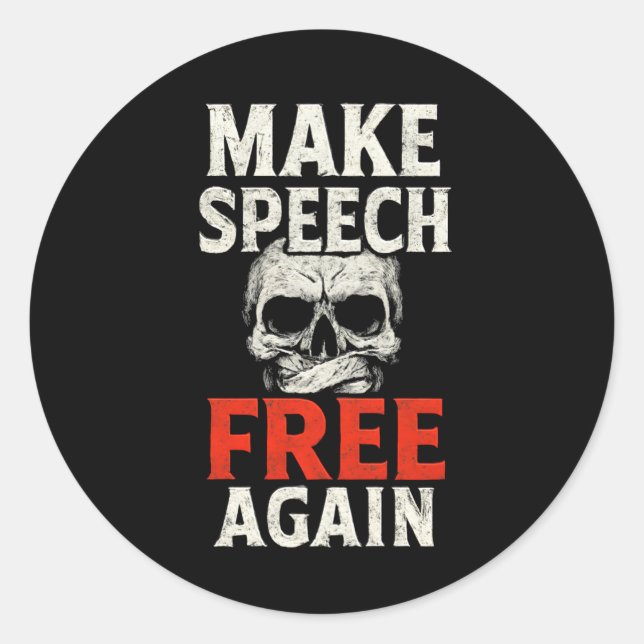 symbol Freedom Equality America flag red Classic Round Sticker (Front)