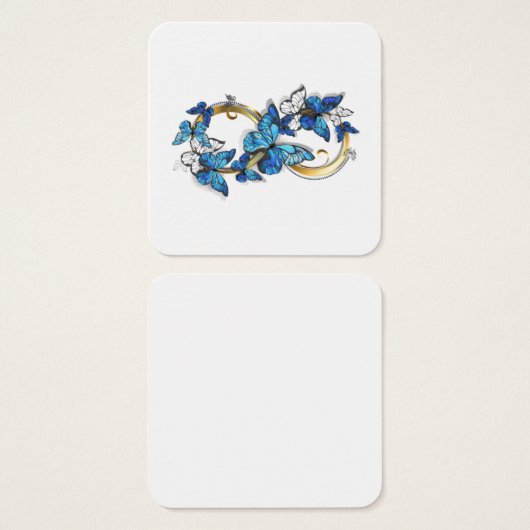 Symbol Infinity of Blue Morpho Butterflies (Front & Back)