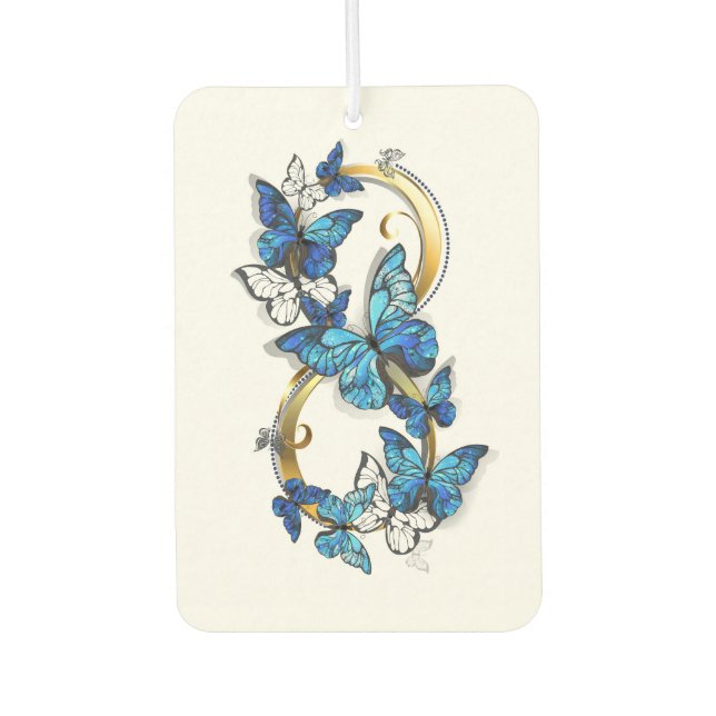 Symbol Infinity of Blue Morpho Butterflies Air Freshener (Front)
