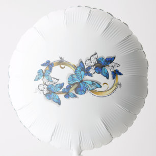 Symbol Infinity of Blue Morpho Butterflies Balloon
