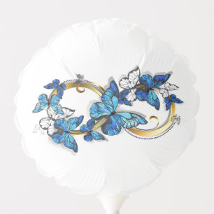 Symbol Infinity of Blue Morpho Butterflies Balloon