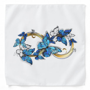Symbol Infinity of Blue Morpho Butterflies Bandana