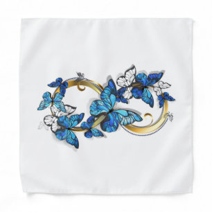 Symbol Infinity of Blue Morpho Butterflies Bandana