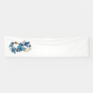 Symbol Infinity of Blue Morpho Butterflies Banner