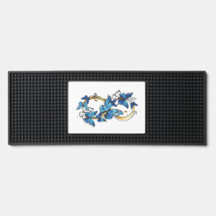 Symbol Infinity of Blue Morpho Butterflies Bar Mat