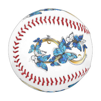 Symbol Infinity of Blue Morpho Butterflies Baseball