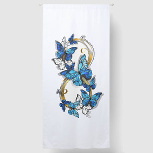 Symbol Infinity of Blue Morpho Butterflies Blackout Curtains