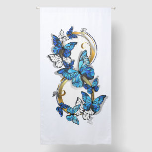 Symbol Infinity of Blue Morpho Butterflies Blackout Curtains